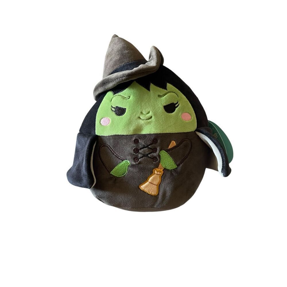 New Squishmallows Black Green Wizard Of Oz Wicked Witch Of The West Plush 10"